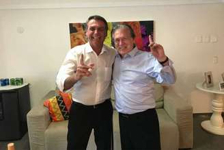 O presidente Jair Bolsonaro (PSL-RJ) e o presidente do PSL, Luciano Bivar