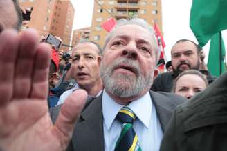 O ex-presidente Luiz Inácio Lula da Silva durante visita a Curitiba, em 2017.