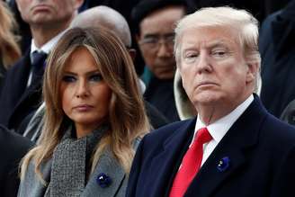 Presidente dos Estados Unidos, Donald Trump, e primeira-dama, Melania Trump, em Paris 11/11/2018 REUTERS/Benoit Tessier