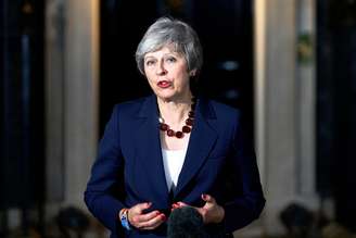 Premiê Theresa May em Londres
 14/11/2018   REUTERS/Henry Nicholls