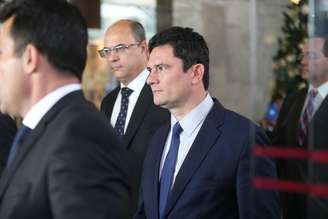 O futuro ministro da Justiça e da Segurança Pública, Sérgio Moro, durante almoço organizado pela Associação de ex-alunos de Harvard Law School, em comemoração aos 200 anos do curso de Direito da instituição, no salão nobre da Bolsa de Valores do Rio de Janeiro, nesta sexta-feira, 23. Moro foi homenageado durante o evento.