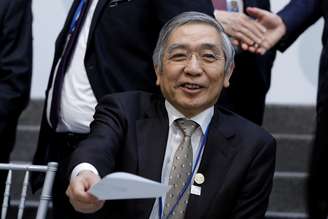 Kuroda, durante evento em Washington 20/4/2018 REUTERS/Yuri Gripas 