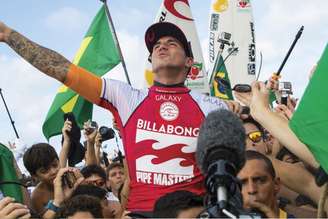 Gabriel Medina sabe que "o Brasil está apoiando" na etapa de Pipe (Foto: Divulgação/WSL)