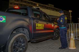 Força Nacional na chegada a Fortaleza