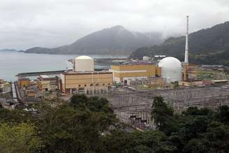 Vista da Usina Nuclear de Angra I, em Angra dos Reis, no oeste do estado do Rio de Janeiro