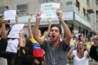 Protesto contra o governo de Nicolás Maduro em Caracas