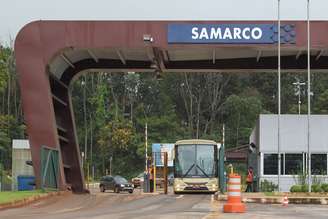 Portaria da mineradora Samarco na cidade de Mariana (MG).