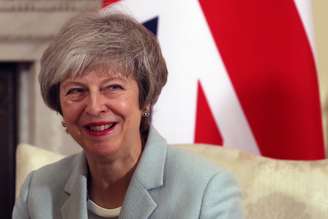 Premiê britânica, Theresa May, na residência oficial de Downing Street
11/02/2019 Daniel Leal-Olivas/Pool via REUTERS