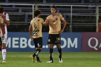 Victor Ferraz e Felipe Aguilar devem ser titulares contra o Guarani, nesta segunda-feira (Ivan Storti/Santos FC)