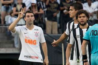 Mauro Boselli foi titular do Corinthians na partida contra o Santos (Foto: Daniel Augusto Jr/Agência Corinthians)