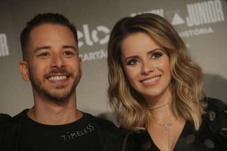  A dupla Sandy & Junior durante entrevista coletiva no Allianz Parque, na zona oeste de São Paulo, nesta quarta-feira, 13.