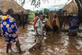 Inundação provocada pelo ciclone Idai em Nhamatanda, Moçambique