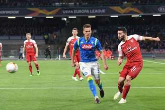 Napoli não conseguiu levar perigo ao gol do Arsenal