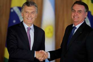 Presidentes Mauricio Macri e Jair Bolsonaro
16/01/2019
REUTERS/Ueslei Marcelino
