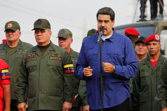 Maduro, em cerimônia em base militar em Maracay, Venezuela 17/5/2019 Palácio Miraflores/via REUTERS 
