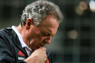 Abel Braga, treinador do Flamengo, durante partida contra o Atlético-MG, pela 5ª rodada do Campeonato Brasileiro 2019, realizada na Arena Independência, em Belo Horizonte (MG)