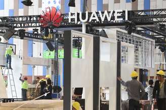 Estande da Huawei em exposição de empresas de tecnologia em Guizhou, na China
22/05/2019
REUTERS/Stringer