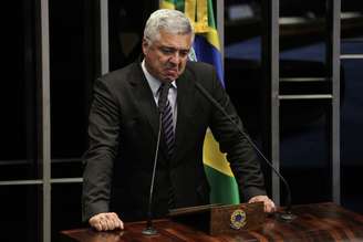 O senador Major Olímpio na tribuna do Senado