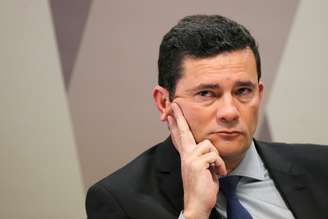Ministro da Justiça, Sergio Moro, durante audiência na Comissão de Constituição e Justiça do Senado
19/06/2019 REUTERS/Adriano Machado 