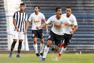 Jorge Colman comemora o gol que deu a vitória ao Corinthians contra o Santos (Rodrigo Gazzanel/Agência Corinthians)
