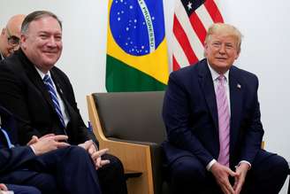 Presidente dos EUA, Donald Trump, e secretário de Estado norte-americano, Mike Pompeo, durante encontro com Bolsonaro
28/06/2019
REUTERS/Kevin Lamarque