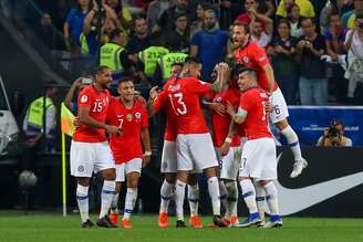 Vidal marcou um dos gols anulados pelo VAR durante a partida entre Colômbia e Chile, na Arena Corinthians, pelas quartas de final da Copa América 2019