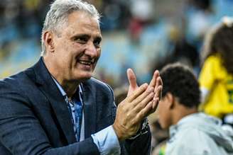 Técnico Tite durante comemoração do título da Copa América, após a partida entre Brasil e Peru