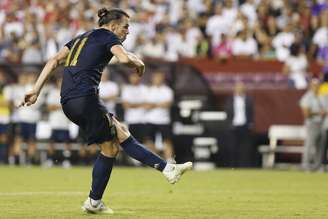 Gareth Bale em campo pelo Real Madrid contra o Arsenal pela International Champions Cup 