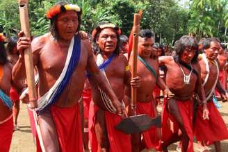 Foto de arquivo mostra indígenas da etnia wajãpi