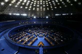 O plenário do Senado Federal, em Brasília
