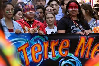 Greta Thunberg participa de passeata em Montreal
27/09/2019
REUTERS/Andrej Ivanov