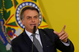Presidente Bolsonaro durante cerimônia no Palácio do Planalto
03/09/2019
REUTERS/Adriano Machado
