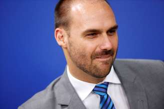 Deputado Eduardo Bolsonaro durante cerimônia no Palácio do Planalto
08/10/2019 REUTERS/Adriano Machado