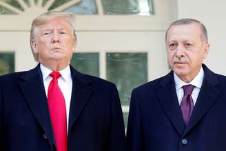 O presidente do EUA, Donald Trump, recebe o presidente da Turquia, Tayyip Erdogan, na Casa Branca
13/11/2019
REUTERS/Tom Brenner