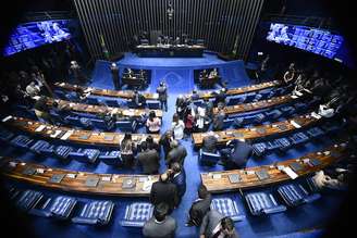 O plenário do Senado, em Brasília