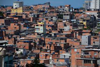 Vista da favela do Paraisópolis, em São Paulo 