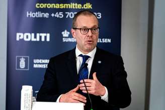 Dirertor regional para Europa da OMS, Hans Kluge, dá entrevista coletiva em Copenhague
27/03/2020 Ida Guldbaek Arentsen /Ritzau Scanpix/ via REUTERS 