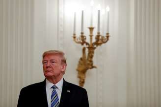 Presidente dos EUA, Donald Trump, na Casa Branca
28/04/2020
REUTERS/Carlos Barria