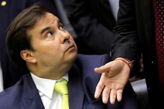 Rodrigo Maia durante sessão no Congresso 3/2/2018 REUTERS/Adriano Machado