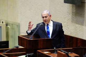 Primeiro-ministro de Israel, Benjamin Netanyahu. 17/5/2020. Adina Valman/Knesset Spokesperson's Office/Handout via REUTERS 