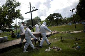 Enterro de vítima da Covid-19 em cemitério de Breves, na ilha de Marajó, no Pará
07/06/2020
REUTERS/Ueslei Marcelino