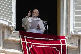 Papa Francisco durante celebração do Angelus no Vaticano