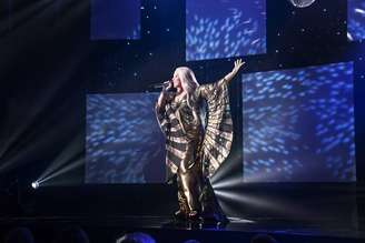 Demi Lovato durante sua apresentação no filme 'Festival Eurovision da Canção: A Saga de Sigrit e Lars'