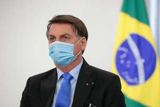 Bolsonaro na solenidade de assinatura da Medida Provisória da vacina contra o coronavírus