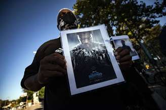Vigília pela morte de Chadwick Boseman em Los Angeles