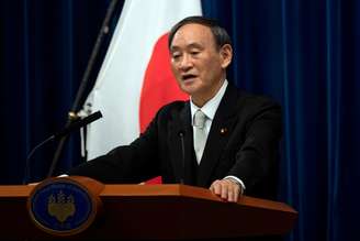 Primeiro-ministro do Japão, Yoshihide Suga, durante entrevista coletiva em Tóquio
16/09/2020 Carl Court/Pool via REUTERS