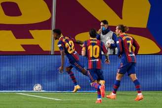 Trio de ataque do Barça será chave no duelo contra o Celta de Vigo pelo Campeonato Espanhol (Josep LAGO / AFP)
