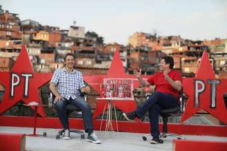 Ex-prefeito de São Paulo Fernando Haddad e Jilmar Tatto, candidato do PT às eleições municipais de 2020