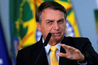 Presidente Jair Bolsonaro durante cerimônia no Palácio do Planalto
19/10/2020 REUTERS/Adriano Machado