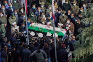Funeral de Mohsen Fakhrizadeh em Teerã, capital do Irã
